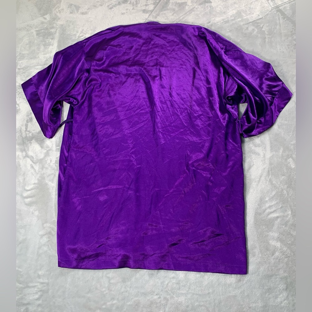 Victoria's Secret Vibrant Purple Satin Shirt - Picture 3 of 16